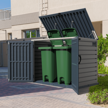 Duramax 6x3 MultiStore Vinyl Garbage Bin Shed (90225)