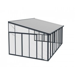 Palram - Canopia SanRemo 13 x 14 Patio Enclosure Kit - Gray/Clear (HG9059)