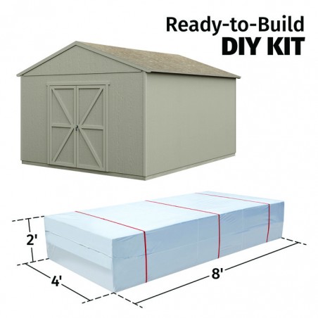 Handy Home  Astoria 12x12 Wood Storage Shed Kit (19413-9)