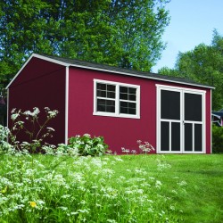 Handy Home  Astoria 12x16 Wood Storage Shed Kit w/ Floor (19418-4)