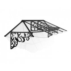 Palram - Canopia Lily 3154 11' x 3' Awning - Black/Clear (HG9595)