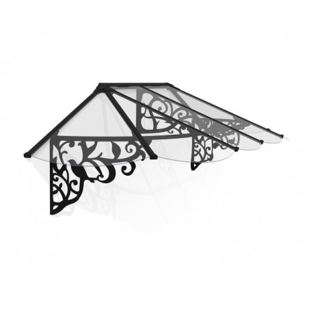 Palram - Canopia Lily 2642 9x3 Awning - Black/Clear (HG9594)