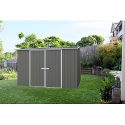 Absco Premier 10' x 7' Metal Storage Shed - Woodland Gray (AB1001)