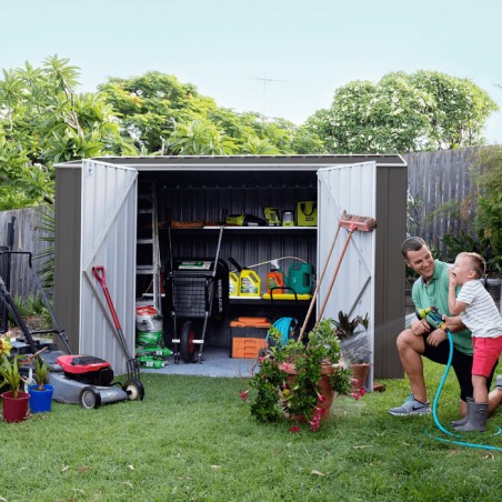 Absco Premier 10' x 7' Metal Storage Shed - Woodland Gray (AB1001)