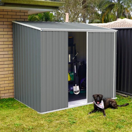 Absco 7x5 EZI Slider Metal Storage Shed - Woodland Gray (AB1040)