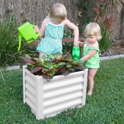 Absco The Organic Garden Co. Hakea 1.8' x 1' x 1.3' Metal Kids Garden Bed - Surfmist (AB1313)