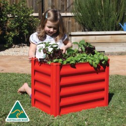 Absco The Organic Garden Co. Hakea 1.8' x 1' x 1.3' Metal Kids Garden Bed - Red (AB1312)