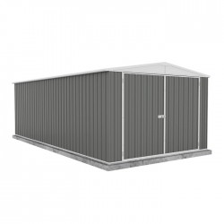 Absco Utility 10' x 19.5' Metal Storage Shed  - Woodland Gray (AB1126)