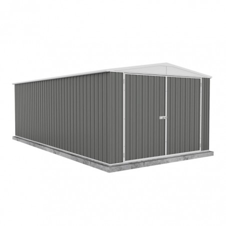 Absco Utility 10' x 19.5' Metal Storage Shed  - Woodland Gray (AB1126)