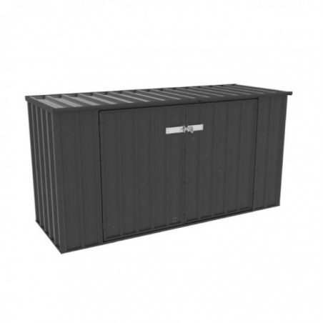 Absco Utility 7.5' x 2.5' Garbage Can Metal Storage Shed - Monument (AB1051)