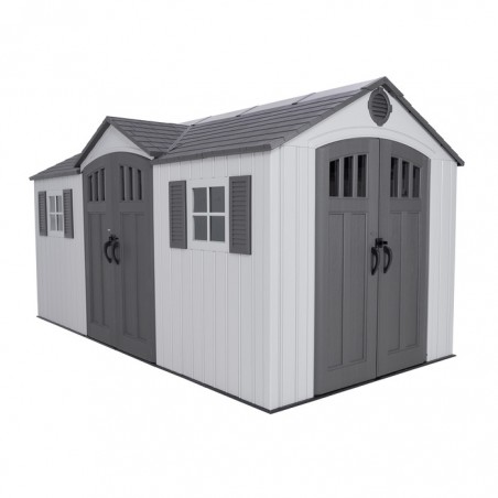 Lifetime Dual Entry 15x8 Outdoor Storage Shed Kit (60410)