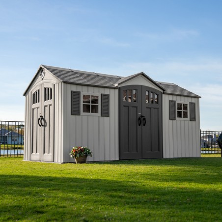 Lifetime Dual Entry 15x8 Outdoor Storage Shed Kit (60410)