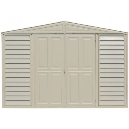 DuraMax 10x3 Woodbridge SidePro Vinyl Shed w/ Foundation Kit (98001)