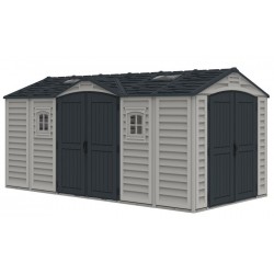 Duramax Apex Pro 15x8 Vinyl Storage Shed Kit w/ Double Doors (40216)