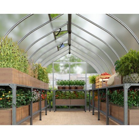 Palram - Canopia Bella 8' x 24' Greenhouse Kit - Silver (HG5424)