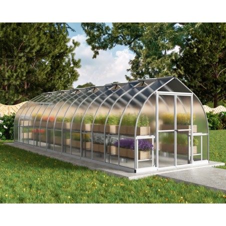 Palram - Canopia Bella 8' x 28' Greenhouse Kit - Silver (HG5428)