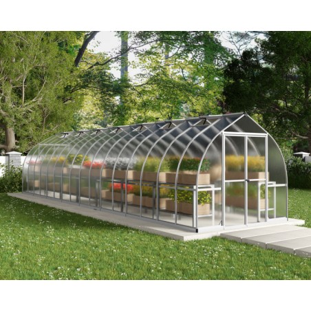 Palram - Canopia Bella 8' x 32' Greenhouse Kit - Silver (HG5432)