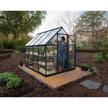 Palram - Canopia Hybrid 6' x 8' Greenhouse Kit - Black (HG5508K)