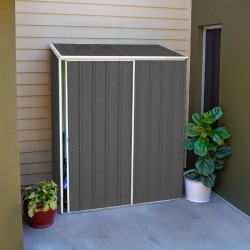 Absco 5' x 3' EZI Slider Metal Storage Shed - Woodland Gray (AB1046)