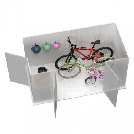 Absco Durango 10' x 5' Metal Bike Shed Kit - Monument (AB1150)