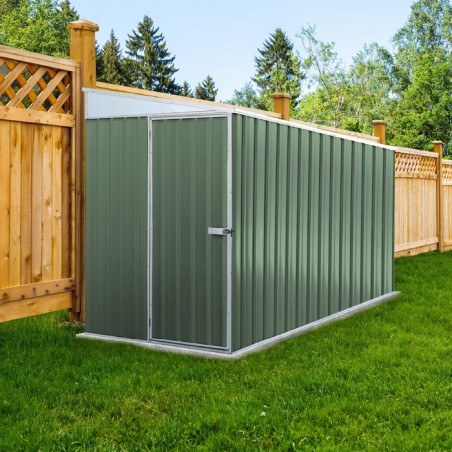 Absco Durango 5' x 10' Metal Bike Shed  Kit- Pale Eucalypt (AB1144)