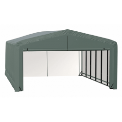 ShelterLogic 20x27x12 ShelterTube Wind and Snow-Load Rated Garage - Green (SQAADD0104C02002712)