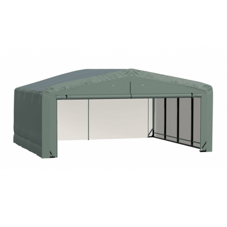 ShelterLogic 20x18x10 ShelterTube Wind and Snow-Load Rated Garage - Green (SQAADD0104C02001810)