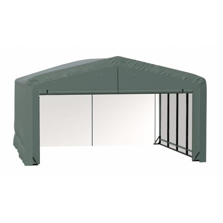 ShelterLogic 20x18x12 ShelterTube Wind and Snow-Load Rated Garage - Green (SQAADD0104C02001812)