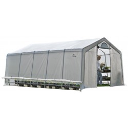 Shelterlogic 12x20 GrowIT Heavy Duty Greenhouse Kit (70590)Greenhouse Kit w/ Zipper Door -  Translucent/Gray (70590)