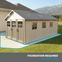 Lifetime 11x21 Storage Shed Kit w/ Tri-Fold Doors (60237)