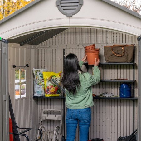 Lifetime 8x7.5 ft Plastic Outdoor Storage Shed Kit (6411)