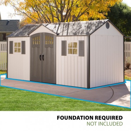 Lifetime 15x8 Vertical Siding Storage Shed Kit w/ Floor (60138)