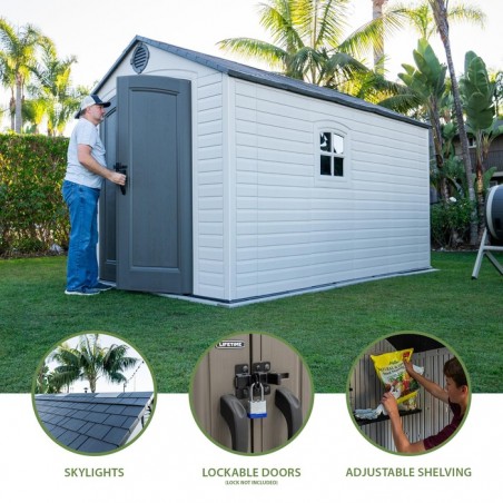 Lifetime 8x12.5 Plastic Shed Kit w/ Floor (60395)