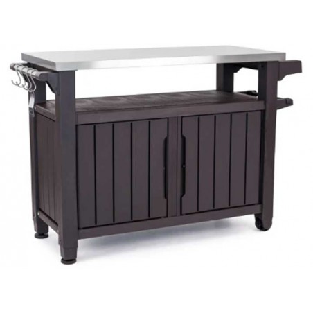 Keter Unity XL Outdoor Kitchen Cart with Storage - Brown (229369)