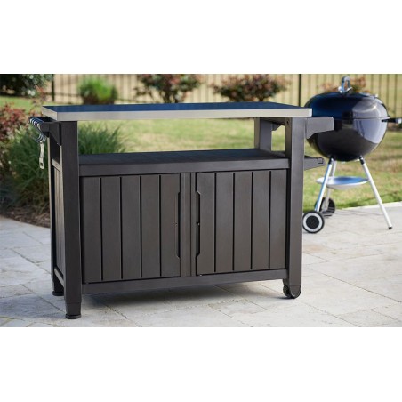 Keter Unity XL Outdoor Kitchen Cart with Storage - Brown (229369)