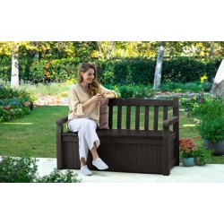 Keter Solana 70 Gallon Outdoor Storage Bench - Brown (250294)