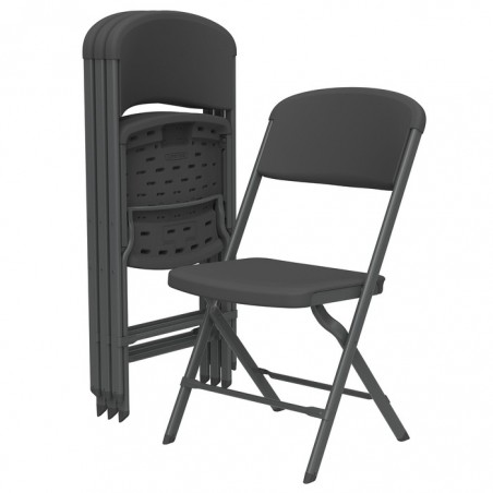 Lifetime 4-Pack Bypass Frame Folding Chair - Black (81159)