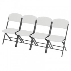 Lifetime 4-Pack Bypass Frame Folding Chair - White (81158)