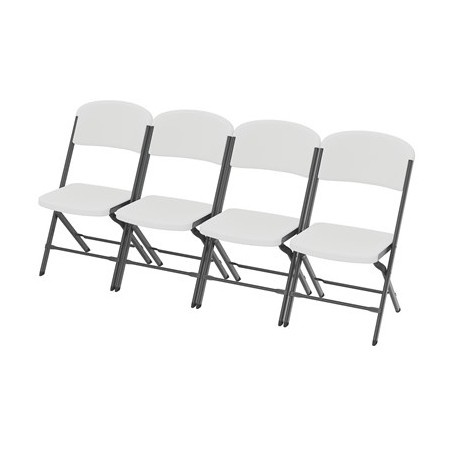 Lifetime 4-Pack Bypass Frame Folding Chair - White (81158)