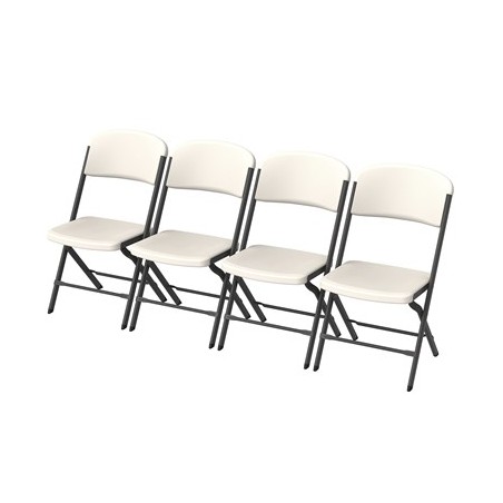 Lifetime 4-Pack Bypass Frame Folding Chair - Almond (81157)