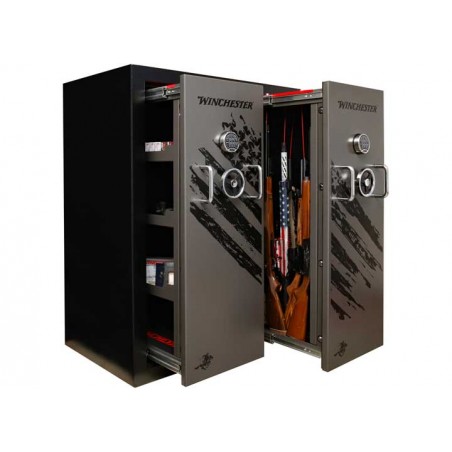 Winchester Safes Defender Double Door Gun Safe - Two-Tone Slate and Black (DDD-6048-3)