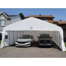 Gazebo Penguin 18x20 Deluxe Double Car Shelter (White) - CO18X20FF-200