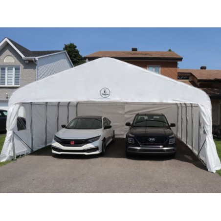 Gazebo Penguin 18x20 Deluxe Double Car Shelter (White) - CO18X20FF-200