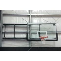 Gared Side-Fold Wall Mount Basketball Backstop, 9'-12'L (2500-9120)