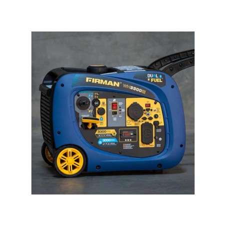 Firman Whisper Hybrid Dual Fuel Inverter Portable Generator 3300W Electric Start (WH03042)