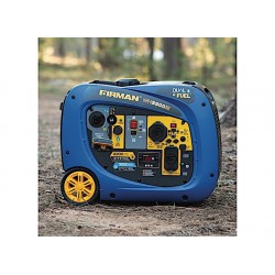 Firman 3300-Watt Whisper Hybrid Dual Fuel Portable Inverter Generator - Recoil Start, Gasoline/LPG (WH03041)