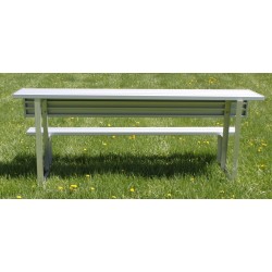 Gared Spectator 7' 6" Portable Bench with Shelf (BE08PTWS)