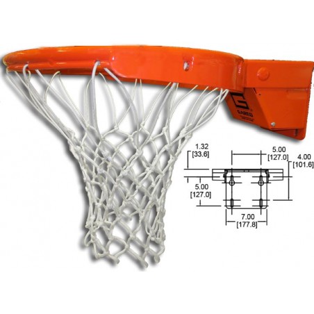 Gared Collegiate Breakaway Basketball Rim with Tube Tie Net Attachment - (2500)