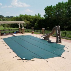 Blue Wave Arctic Armor 16x36 20-Year Super Mesh In-Ground Pool Safety Cover w/ Center End Step - Green (WS727G)