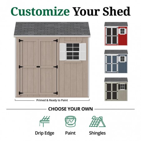 Little Cottage Co. 8x8 Value Workshop Wood Shed Kit (8x8-VWS-wPC)